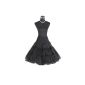 Luyan 50s Vintage Rockabilly Petticoat Skirt, Black, 65cm length petticoat (Textiles)