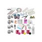 Nail Kit Nail Art ultra complete - 24 accessories 36W UV lamp + UV gels and color gels - Nails Sun Garden (Miscellaneous)