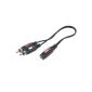 Vivanco Audio Adapter, 2x RCA plug <-> 3.5mm jack coupling, 0.2m (accessory)