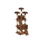 TecTake® cat scratching post cat tree brown Middle High (Misc.)