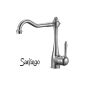Retro Design Kitchen Sink Faucet Single Lever Chrome Rotary Sanlingo
