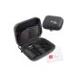 Case / rigid black case and storage pocket DURAGADGET Digital Camera Panasonic Lumix DMC-TZ60, DMC-FT25 cloth + BONUS (Electronics)