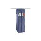 WENKO 4391700100 clothes hanging cupboard Comfort - plastic film, 51 x 130 x 38 cm, blue striped (household goods)