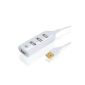 4-Port USB 2.0 Ultra Mini Hub White - 4 high-speed ports for Notebook / Laptop / Netbook + PC / MAC | Plug & Play | without power supply (electronics)