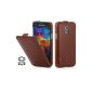 Goodstyle UltraSlim Case Leather Case for Samsung Galaxy S5 Mini, cognac (Electronics)