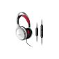 Philips SHH9560 / 10 Headband Headset with Microphone integrated Remote White and Red (Electronics)