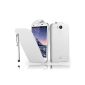 Luxury Case Cover White for Wiko Cink Peax 2 and 3 + PEN FILM OFFERED!  (Electronic devices)