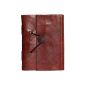 Luxury notebook indiary buffalo leather and paper drawn by hand - Leather Shuffle