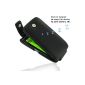 PDair - handmade leather case - Leather Case Folding Cover Flip Case - black - for BlackBerry Torch 9850 9860 (Wireless Phone Accessory)