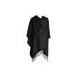 TOUTACOO, Big poncho with fringe - women - Made in France (Textiles)