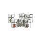 Spice Shaker Set Stainless steel glass salt pepper shaker 6 pieces (garden products)
