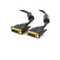 deleyCON 2m DVI to DVI Cable Dual Link DVI-D 24 + 1 [plated contacts] (Electronics)