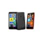 Black Nokia Lumia 625 Silicone Case Gel Case + Foils of visible screen (Electronics)