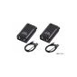 booEy® 2x Controller Battery Pack for Xbox 360 4800mAh with charging cable Black (Video Game)