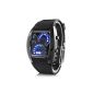 Tomorrowtop Cool Auto Meter Dial gender neutral Blaublitz dot matrix LED running Fuhr watch (clock)