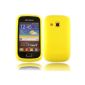 Silicone Cover Case Skin for Samsung Galaxy Mini 2 S6500 / Yellow (Electronics)