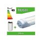 LEDVero 1x T8 / G13 SMD LED tube 120cm transparent, 18W, cool white 100733nw (household goods)