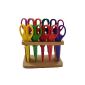 Jumbo DIY Craft scissors set, 10 pcs.  in wooden stand - with 10 different patterns!  (Office Supplies & Stationery)