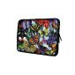 Luxburg® Design Laptop Case Laptop Case Sleeve for 12.1-inch (in 10.2 | 12.1 inches | 13.3 inches | 14.2 | 15.6 | 17.3 inches), Motif: Colorful butterflies
