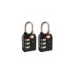 Leovar UltraLock 300 3 digit high security TSA Luggage Lock with SearchCheck- indicator - black double pack (Misc.)