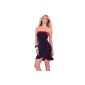 Dress beaded strapless tulip contrasted with pleated wheel (Clothing)