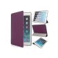iHarbort ® Apple iPad Air 2 Case Case Case - Ultra Slim Leather Case Skin Cover for Apple iPad Air 2 (6 generation iPad) Smart Cover Stand Pouch Case Cover with Sleep / Wake Up Purple function (Electronics)
