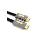 LCS - PEARL - 10M - Cable HDMI 1.4 - 2.0 - Professional - 3D - 4K Ultra HD 2160p - Full HD 1080p - Audio Return Channel (ARC) - Video Signal High performance with Ethernet - gold plated connectors (Electronics)