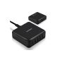 kwmobile®5 Port USB Charger in Black 40W / 8A.  USB Power Adapter Charger for all charging cable, with 5 USB ports connections.  USB Charging Cable for iPhone, Samsung Galaxy and any USB devices loaded (Wireless Phone Accessory)