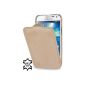 Goodstyle UltraSlim Case Leather Case for Samsung Galaxy S4 Mini (i9195), Old Style Parchment (Electronics)