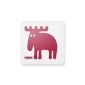 Moz moose red glass coasters 9x9 cm (household goods)