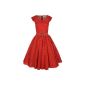 Lindy Bop Hetty: Vintage 1950's Red Dress With Peas Col Chale.  Rockabilly Style Soiree For Dancing