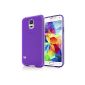 delightable24 Protective Skin Cover Case with TPU Silicone for Samsung Galaxy S5 i9600 Smartphone - Matt Purple (Electronics)