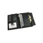 LARGE LEATHER WALLET wallet purse credit card holder card case WALLET ID CARD ID WALLET BAG card holder MJ DESIGN GERMANY in black or brown (Luggage)