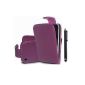 RS.FRANCE HULL COVER VIOLET LEATHER CASE FOR IPHONE 3G 3GS + PEN + FREE FILM (Electronics)