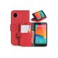 DONZO Wallet Structure Case for LG Nexus 5 D821 Red (Electronics)