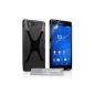 Yousave Accessories Sony Xperia Z3 Compact Case Black X-line silicone gel sleeve (accessory)