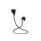 Cootree® C240 ​​QCY Bluetooth 4.1 Mini Portable Light Wireless Sports Headphones / Headset clear sound, noise reduction, In-ear / ear canal comfortably, Design for iPhone 6 6Plus 5S 5C 5 4S, Galaxy Note 3 2 S4 S3 and Google, Blackberry, LG, other smartphones (black & red) (Electronics)