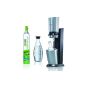SodaStream Soda Crystal (with 1 x CO2 cylinders 60L and 2 x 0.6L glass carafes) Titanium / Silver (household goods)