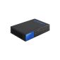 LGS105 Linksys Gigabit Switch 5 RJ45 ports, 10/100 / 1000Mbps, metal casing, Plug and Play (Accessory)