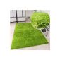 Shaggy rug, high pile shaggy easy Heather Qualitatively u Inexpensive Uni green, size: 120x170 cm