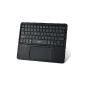 Sharon ultraslim Bluetooth Keyboard for Android and HTPC / Mini PC | Integrated multi-touch touchpad | With protection pocket | German layout | Additional Quick Start buttons for functions and applications | Tablet stand included (Electronics)