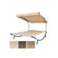 Double bath sun lounger - beige - 2 places - with sunshade - VARIOUS COLORS