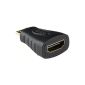 mumbi MINI HDMI to HDMI Adapter 1080p - plated + certified - HDMI socket (19 pin) to mini HDMI connector (19-pin) (Electronics)
