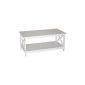 Country coffee table with 1 shelf, white, WxHxD 100x45x50 (household goods)