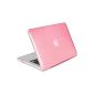 Light Pink Hard Case Cover For Macbook Pro 13 Inch Apple logo through