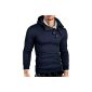 Grin & Bear Schrägzip jacket big hood hoodie sweatshirt hoodie, GEC00404 (Textiles)