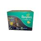 76 PAMPERS DIAPERS, BABY ACTIVE, EXTRA LARGE, Gr.6, 15+ KG, the diaper for day and night + ergonomic design (Baby Product)