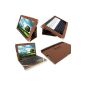 igadgitz Case Cover 'Portfolio' Brown PU Leather for Asus Transformer Pad TF700 keyboard dock & Infinity TF700T TF700KL 10.1 