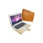Tuff-Luv Leather Case Cover with integrated stand for Retina Macbook Air 13 