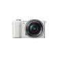 Sony Alpha system camera 5000 (Full HD, 20 megapixels, Exmor APS-C HD CMOS sensor, 7.6 cm (3 inch) swivel display) white incl. SEL-P1650 lens (Electronics)